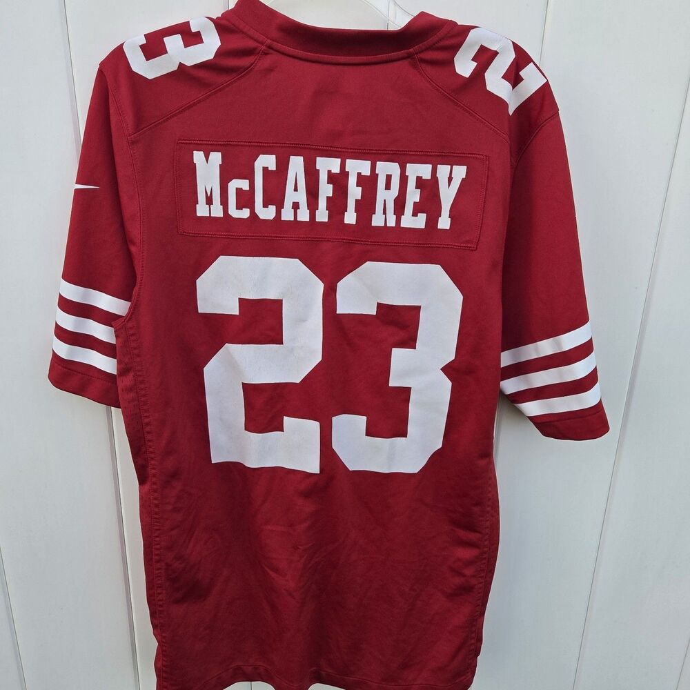Nike San Francisco 49ers Christian McCaffrey #23 Red NFL Football Jersey Size S